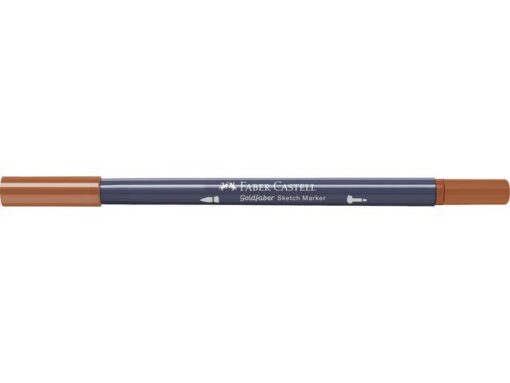 Sketchmarker op alcoholbasis. Marker is voorzien van twee punten: een zachte, flexibele penseelpunt voor grote vlakken en variabele lijndiktes en een finelinerpunt met metalen behuizing (0,6mm) voor contouren en details. Inkt is veegvast, waterbestendig en droogt snel. Hoge dekking door herhaaldelijk aanbrengen van de kleuren en streeploos te blenden. De doppen en de houder zijn gemaakt van 100% gerecycled materiaal en kunnen kleurvariaties vertonen door de productie. Kleur 383 light burnt siena.