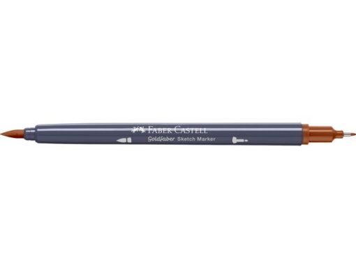 Sketchmarker op alcoholbasis. Marker is voorzien van twee punten: een zachte, flexibele penseelpunt voor grote vlakken en variabele lijndiktes en een finelinerpunt met metalen behuizing (0,6mm) voor contouren en details. Inkt is veegvast, waterbestendig en droogt snel. Hoge dekking door herhaaldelijk aanbrengen van de kleuren en streeploos te blenden. De doppen en de houder zijn gemaakt van 100% gerecycled materiaal en kunnen kleurvariaties vertonen door de productie. Kleur 383 light burnt siena.