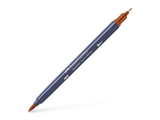 Sketchmarker op alcoholbasis. Marker is voorzien van twee punten: een zachte, flexibele penseelpunt voor grote vlakken en variabele lijndiktes en een finelinerpunt met metalen behuizing (0,6mm) voor contouren en details. Inkt is veegvast, waterbestendig en droogt snel. Hoge dekking door herhaaldelijk aanbrengen van de kleuren en streeploos te blenden. De doppen en de houder zijn gemaakt van 100% gerecycled materiaal en kunnen kleurvariaties vertonen door de productie. Kleur 383 light burnt siena.
