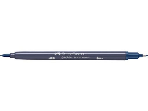 Sketchmarker op alcoholbasis. Marker is voorzien van twee punten: een zachte, flexibele penseelpunt voor grote vlakken en variabele lijndiktes en een finelinerpunt met metalen behuizing (0,6mm) voor contouren en details. Inkt is veegvast, waterbestendig en droogt snel. Hoge dekking door herhaaldelijk aanbrengen van de kleuren en streeploos te blenden. De doppen en de houder zijn gemaakt van 100% gerecycled materiaal en kunnen kleurvariaties vertonen door de productie. Kleur 450 indigo.