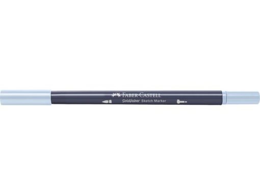 Sketchmarker op alcoholbasis. Marker is voorzien van twee punten: een zachte, flexibele penseelpunt voor grote vlakken en variabele lijndiktes en een finelinerpunt met metalen behuizing (0,6mm) voor contouren en details. Inkt is veegvast, waterbestendig en droogt snel. Hoge dekking door herhaaldelijk aanbrengen van de kleuren en streeploos te blenden. De doppen en de houder zijn gemaakt van 100% gerecycled materiaal en kunnen kleurvariaties vertonen door de productie. Kleur 452 light pigeon blue.