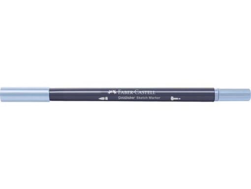 Sketchmarker op alcoholbasis. Marker is voorzien van twee punten: een zachte, flexibele penseelpunt voor grote vlakken en variabele lijndiktes en een finelinerpunt met metalen behuizing (0,6mm) voor contouren en details. Inkt is veegvast, waterbestendig en droogt snel. Hoge dekking door herhaaldelijk aanbrengen van de kleuren en streeploos te blenden. De doppen en de houder zijn gemaakt van 100% gerecycled materiaal en kunnen kleurvariaties vertonen door de productie. Kleur 453 dark pigeon blue.