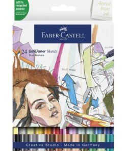 Sketchmarker Faber-Castell Goldfaber etui 24 stuks op       alcoholbasis