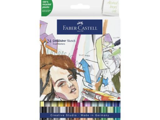Sketchmarker Faber-Castell Goldfaber etui 24 stuks op       alcoholbasis