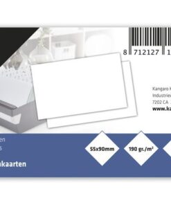 Systeemkaart Kangaro 55x90mm blanco 190 grams pak a 100 vel