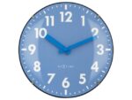 Tafelklok Nextime Duomo Mini 20 cm blauw gebolde glazen     lens
