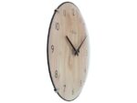 Tafelklok Nextime Edge Wood Mini 20 cm houtkleurig gebolde  glazen lens