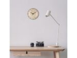 Tafelklok Nextime Edge Wood Mini 20 cm houtkleurig gebolde  glazen lens