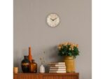 Tafelklok Nextime Edge Wood Mini 20 cm houtkleurig gebolde  glazen lens