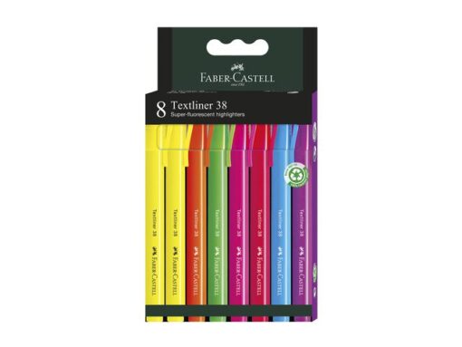 Tekstmarker Faber-Castell 38 etui 8 stuks