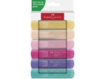 Tekstmarker Faber-Castell 46 Pastel 6stuks blush, roze,     lila, turquoise, vanille, powder in karton etui