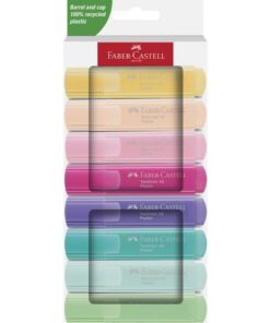Tekstmarker Faber-Castell 46 Pastel 8stuks blush, roze,     lila, turquoise, vanille, powder, tropic, licht groen in