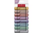 Tekstmarker Faber-Castell 46 metallic 8stuks goud, zilver,  roze, ruby, blauw, groen, rood, paars in karton etui
