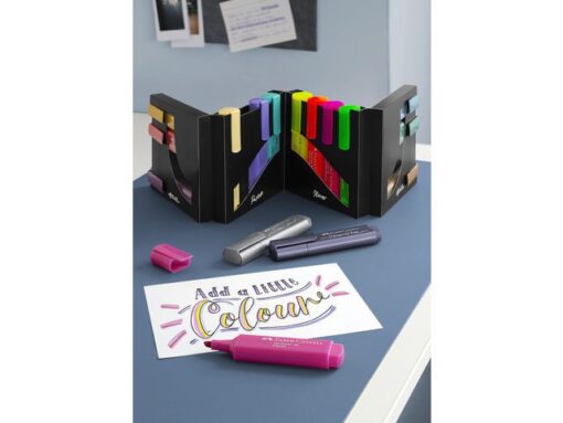 Tekstmarkers Faber-Castell Deskset 16 kleuren, 4 neon, 4    pastel en 8 metallic kleuren