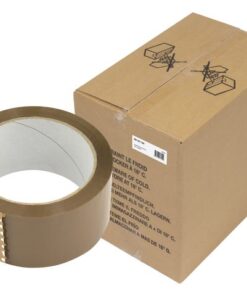 Verpakkingstape Raadhuis PP 48mmx66m bruin low noise doos a 36 rol