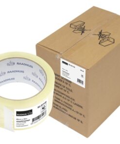 Verpakkingstape Raadhuis PP 48mmx66m transparant low noise  doos a 36 rol