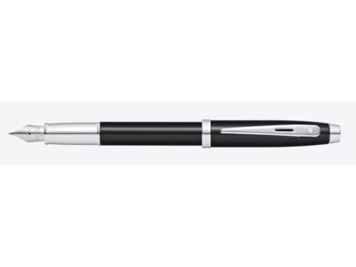 Vulpen SHEAFFER 100 E9338 F Glossy black lacquer chrome     plated