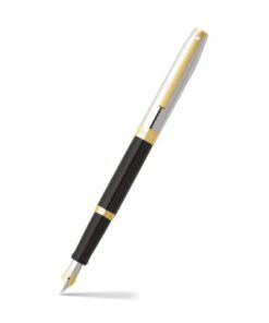 Vulpen SHEAFFER Sagaris E9475 M Glossy black chrome cap     gold trims