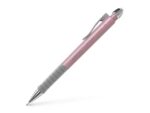 Vulpotlood Apollo met een ergonomische gripzone voor plezierig en comfortabel schrijven en schetsen en geschikt voor het tekenen in sjablonen. Voorzien van een geïntegreerde gum. Met intrekbare veerbelaste stift, daardoor breukvast. Lijndikte 0,7mm. Houderkleur rose shadows.