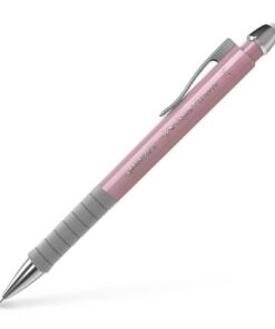 Vulpotlood Apollo met een ergonomische gripzone voor plezierig en comfortabel schrijven en schetsen en geschikt voor het tekenen in sjablonen. Voorzien van een geïntegreerde gum. Met intrekbare veerbelaste stift, daardoor breukvast. Lijndikte 0,7mm. Houderkleur rose shadows.