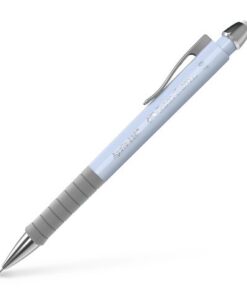 Vulpotlood Apollo met een ergonomische gripzone voor plezierig en comfortabel schrijven en schetsen en geschikt voor het tekenen in sjablonen. Voorzien van een geïntegreerde gum. Met intrekbare veerbelaste stift, daardoor breukvast. Lijndikte 0,7mm. Houderkleur sky blue.