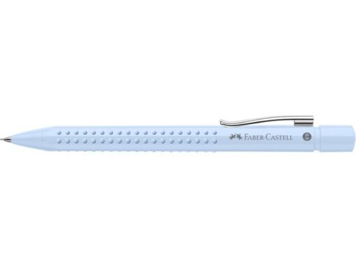 Vulptlood Grip 2010 zorgt voor uren onvermoeibaar schrijven dankzij de ergonomische driehoekige vorm en het uitgebalanceerde gewicht. Het vulpotlood is voorzien van breukvaste stift voor het beste schrijfresultaat. Schrijfbreedte: 0.5mm. Het potlood beschikt over een extra lange gum, verborgen onder de dop. De soft-gripzone zorgt voor een veilige en slipvrije grip. Het potlood kan worden nagevuld met potloodstiften en gummen. Kleur sky blue.
