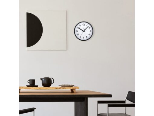 Wandklok nXt Robust dia 25,5cm zwart/wit kunststof