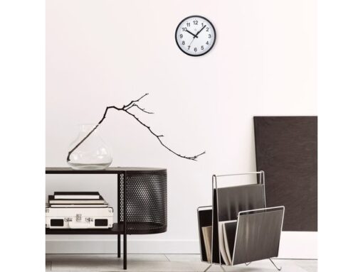 Wandklok nXt Robust dia 25,5cm zwart/wit kunststof