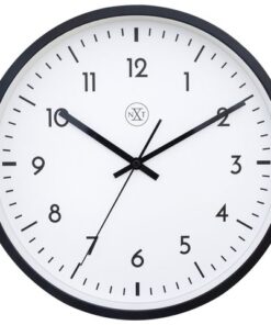 Wandklok NXT dia 30cm zwart/wit kunststof Easy Big