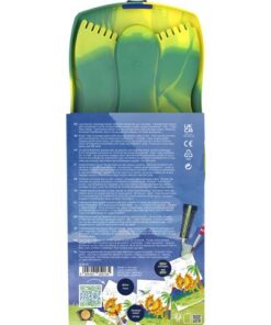 waardoor ze ideaal geschikt zijn voor alle technieken en toepassingen op school en thuis. Deze set heeft 12 verschillende kleuren en wordt geleverd in een groen/gele doos. De deksel is afneembaar en kan als mengbakje gebruikt worden.