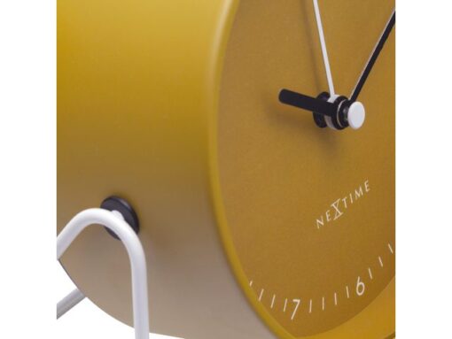 Wekker Nextime Berlin Table 14x13 cm geel metaal
