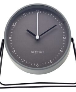 Wekker Nextime Berlin Table 14x13 cm grijs metaal