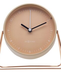 Wekker Nextime Berlin Table 14x13 cm roze metaal