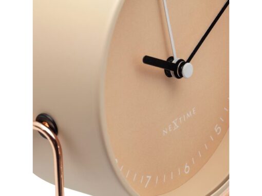 Wekker Nextime Berlin Table 14x13 cm roze metaal
