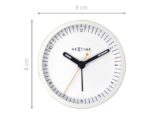 Wekker Nextime Small 9 cm wit