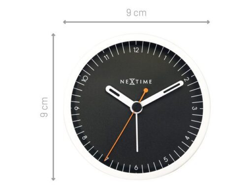 Wekker Nextime Small 9 cm zwart