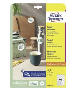 prijsverlagingen en voordeelkortingen zijn slechts enkele voorbeelden van acties die u kunt gebruiken om uw omzet te verhogen. Krijgen uw promoties voldoende aandacht van uw klanten? Dit gebeurt zeker wanneer u gebruik maakt van de opvallende promotie-etiketten. Bedenk een scherpe aanbieding en ontwerp het opvallende promotie-etiket eenvoudig en snel met de gratis Avery templates en software. U heeft keuze uit verschillende formaten en kleuren in het assortiment van Avery Zweckform. Wij hebben voor elke toepassing het juiste etiket. Formaat rond 40mm