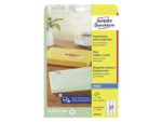 Inkjetetiket Avery 63,5x29,6mm transparant 25 vel 27        etiketten per vel