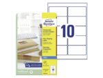 Inkjetetiket Avery 96x50,8mm transparant 25 vel 10          etiketten per vel