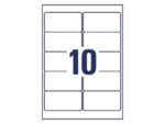 Inkjetetiket Avery 96x50,8mm transparant 25 vel 10          etiketten per vel
