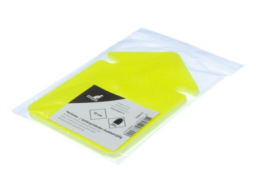 Kangaro KTC Aktie/reclamesymbolen Kangaro 12cm pijl neongeel krimp à 20 vel dubbelzijdig