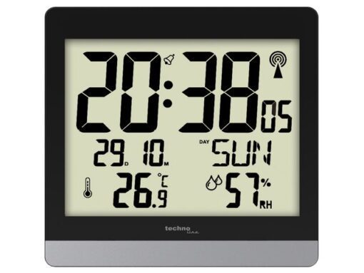 Digitale wandklok Technoline WS 8014 200x189x29mm           zwart/zilver