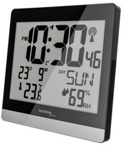 Digitale wandklok Technoline WS 8014 200x189x29mm           zwart/zilver