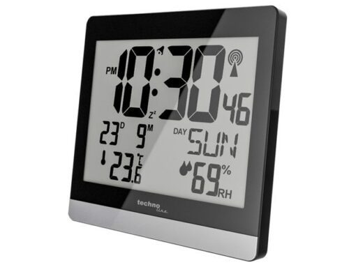 Digitale wandklok Technoline WS 8014 200x189x29mm           zwart/zilver