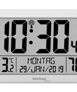 Digitale wandklok Technoline WS 8016 225x143x24mm zilver