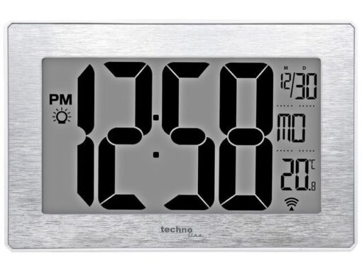 Digitale wandklok Technoline WS 8019 212x140x32mm zilver