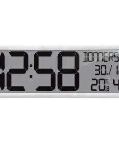 Digitale wandklok Technoline WS 8120 440x120x30mm wit XXL