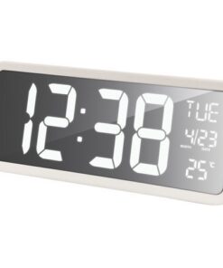 Digitale wandklok Technoline WS 8130 368x158x40mm wit XXL   LED