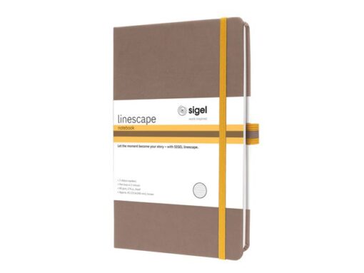 Notitieboek Linescape A5 bruin gelinieerd hardcover