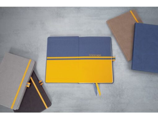Notitieboek Linescape A5 bruin gelinieerd hardcover